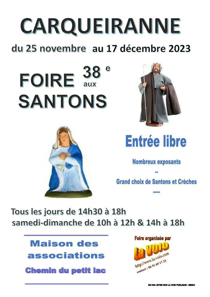 Santons uniques exposés à la 38ème Foire de La VOIO