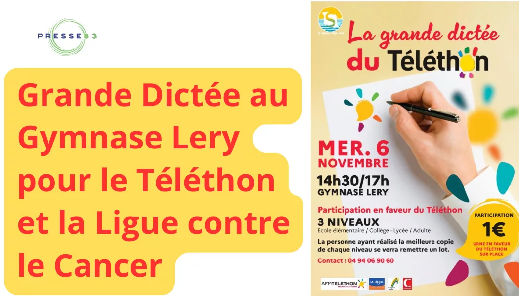 dictée solidaire pour le téléthon à la seyne sur mer
