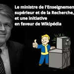 le ministre de l'enseignement supérieur et de la recherche, et une initiative en faveur de wikipédia