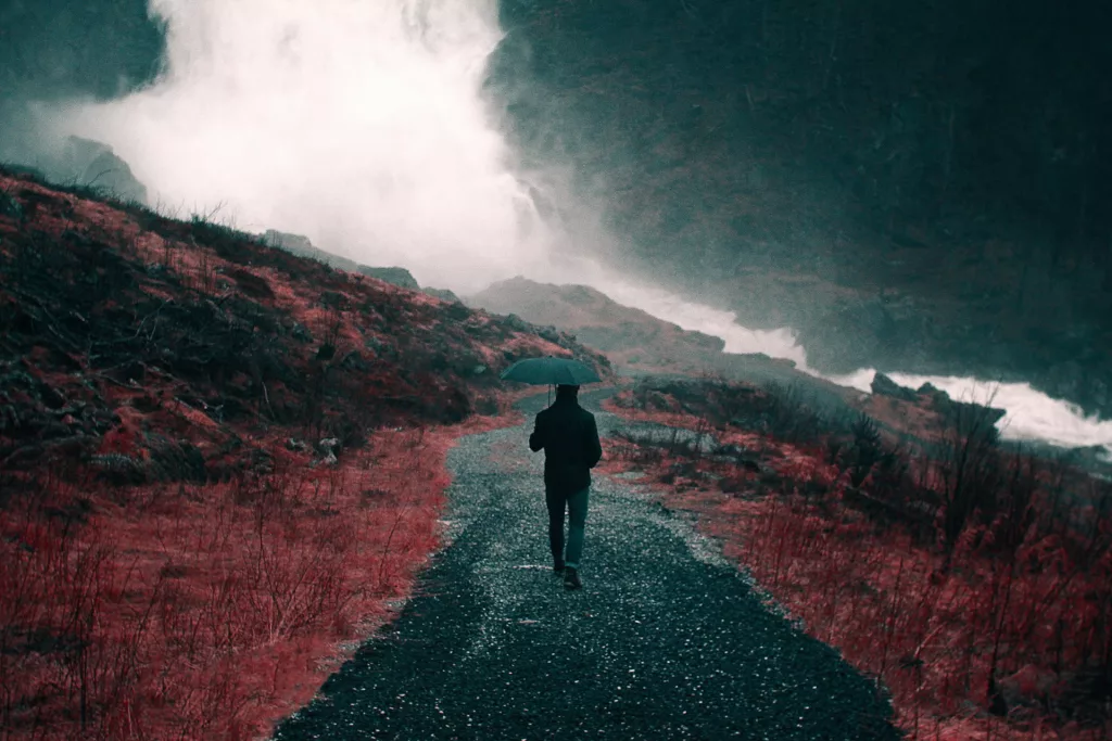 le var sous la pluie intense