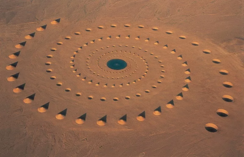 les spirales géantes de desert breath dans le désert égyptien