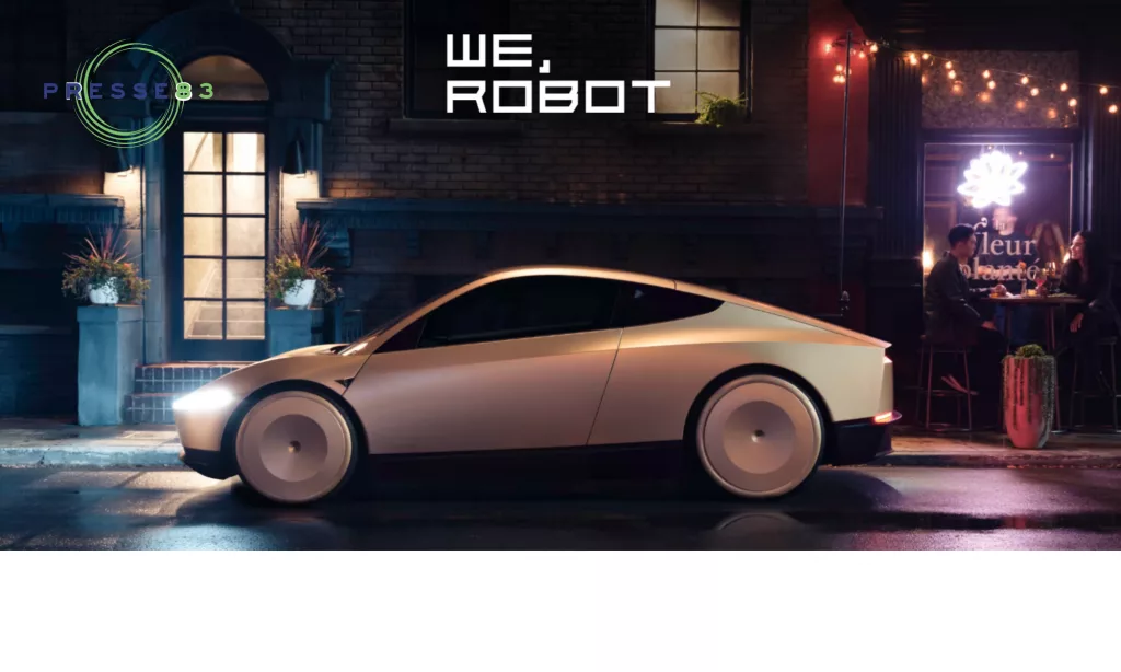 tesla dévoile son futur robotaxi autonome.