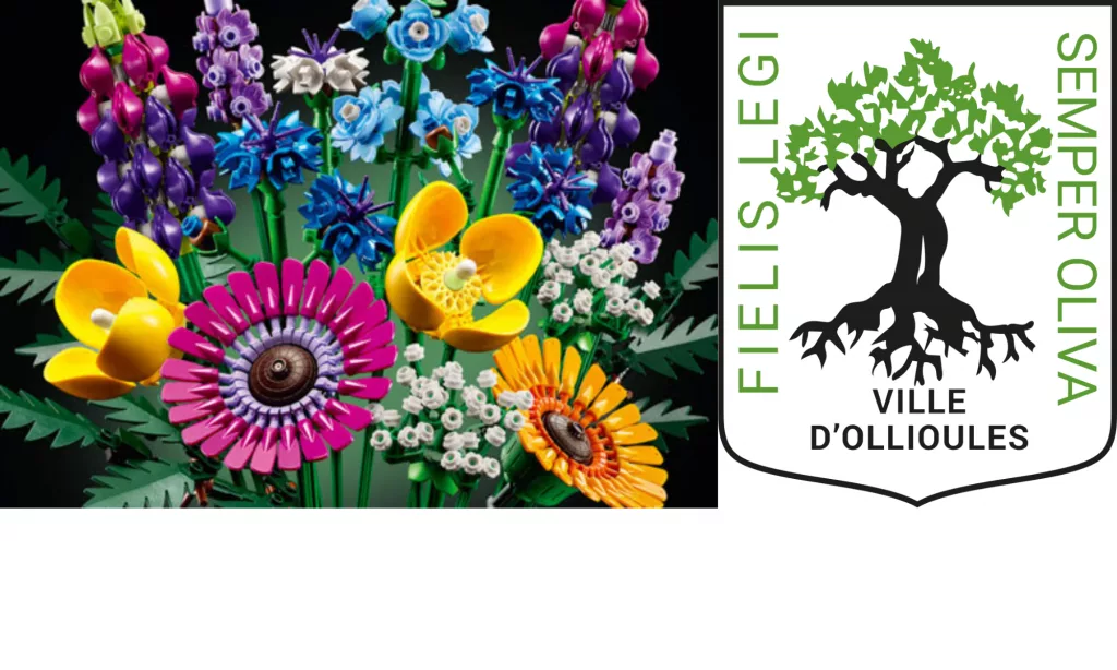 une immersion florale en briques colorées