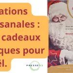 Marché de Noël des Jardins du Revest : bijoux, poteries et cadeaux locaux dans une ambiance festive et conviviale.