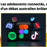 Des jeunes scrollant sur leurs téléphones, symboles d’une génération numérique confrontée à de nouvelles restrictions.