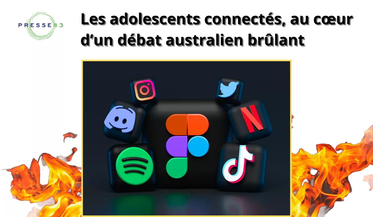 Des jeunes scrollant sur leurs téléphones, symboles d’une génération numérique confrontée à de nouvelles restrictions.