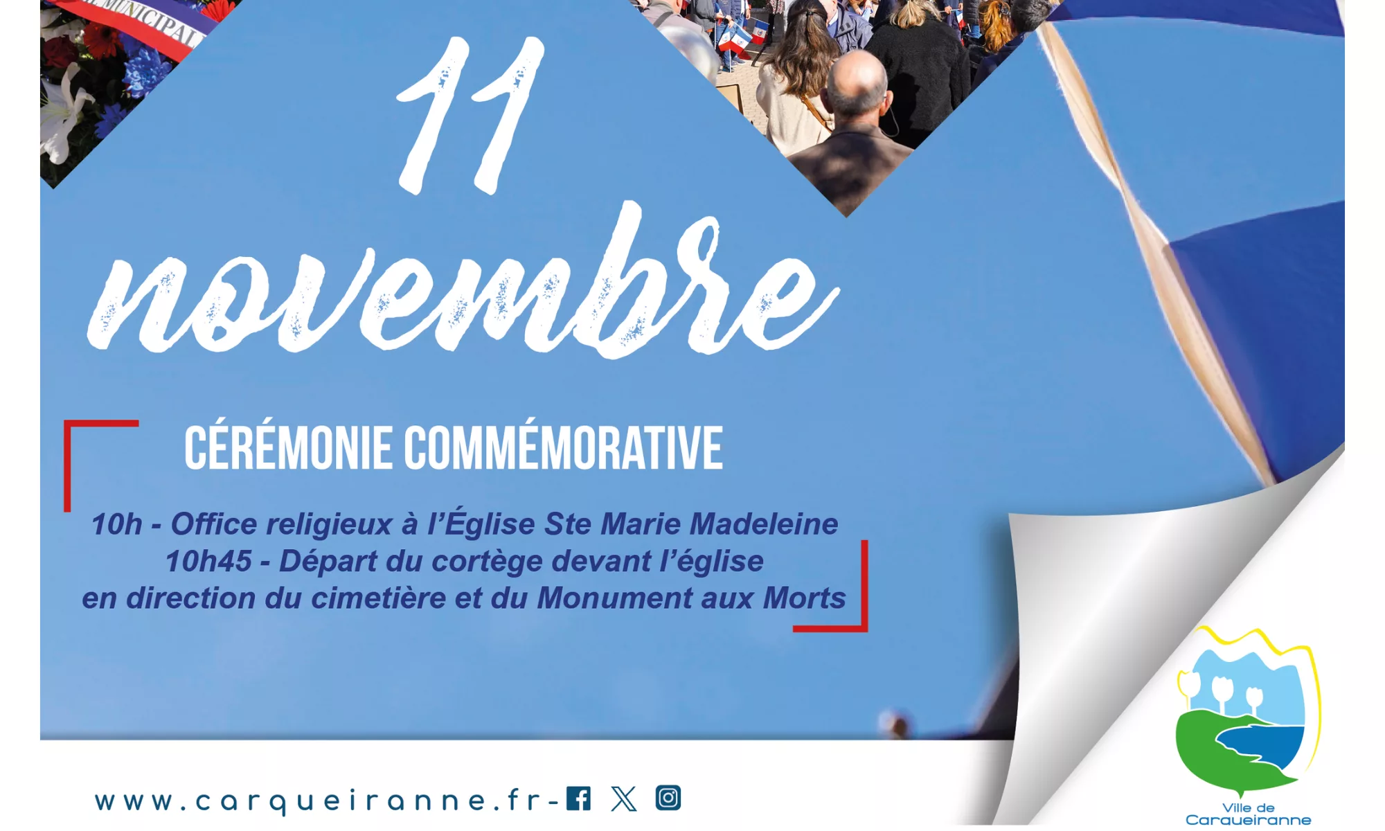 commémoration de l'armistice à carqueiranne