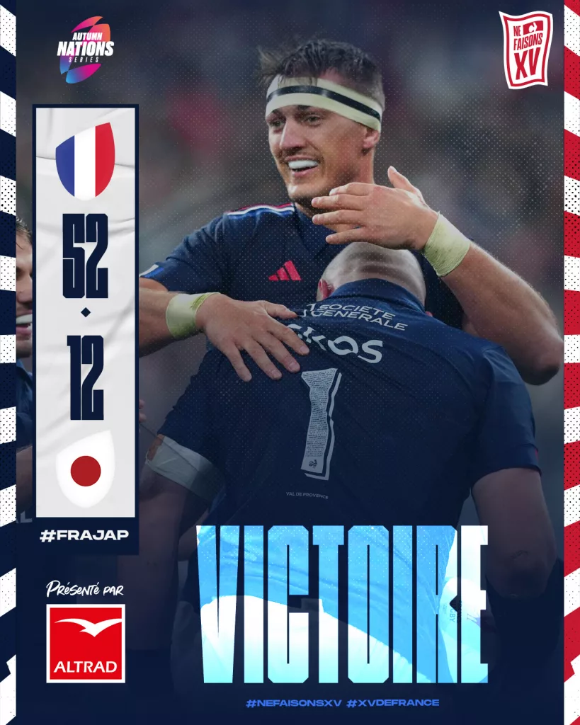 les bleus célèbrent un large succès contre le japon, mais l’indiscipline inquiète avant la rencontre avec les all blacks.