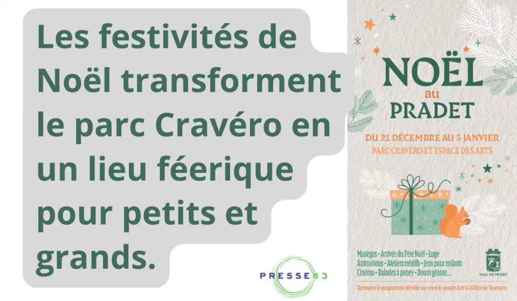 les festivités de noël transforment le parc cravéro en un lieu féerique pour petits et grands.
