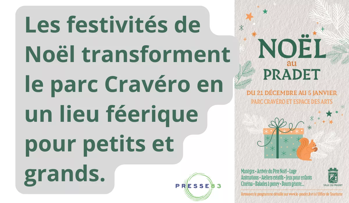 les festivités de noël transforment le parc cravéro en un lieu féerique pour petits et grands.