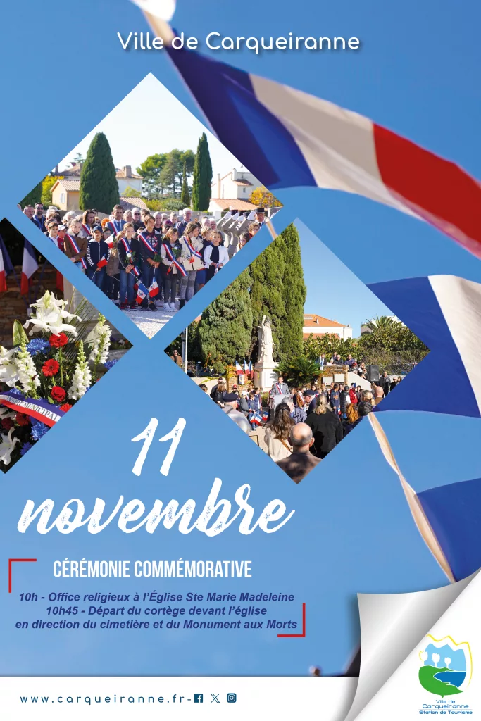 les habitants et associations patriotiques de carqueiranne rendent hommage aux soldats tombés.