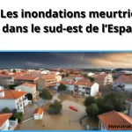 vue aérienne des inondations en valence