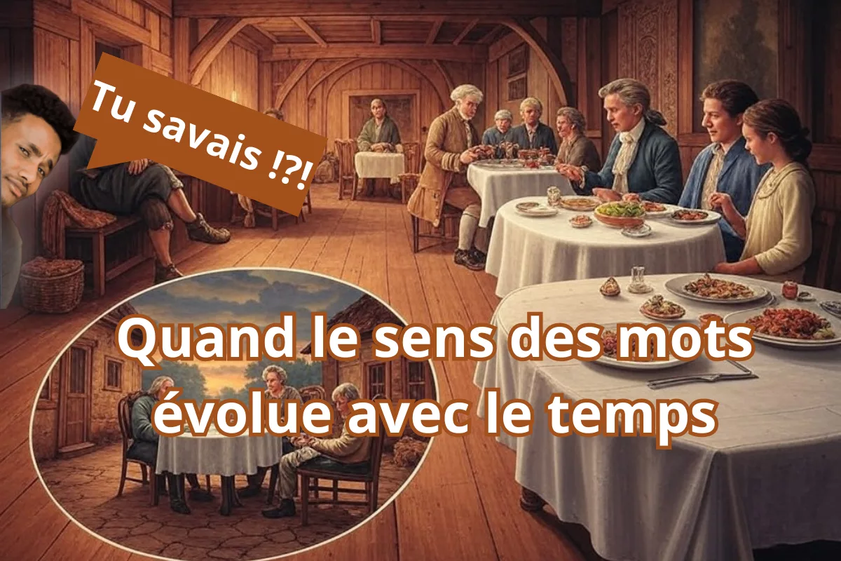 Une illustration du double sens de « couvert » au fil des siècles.