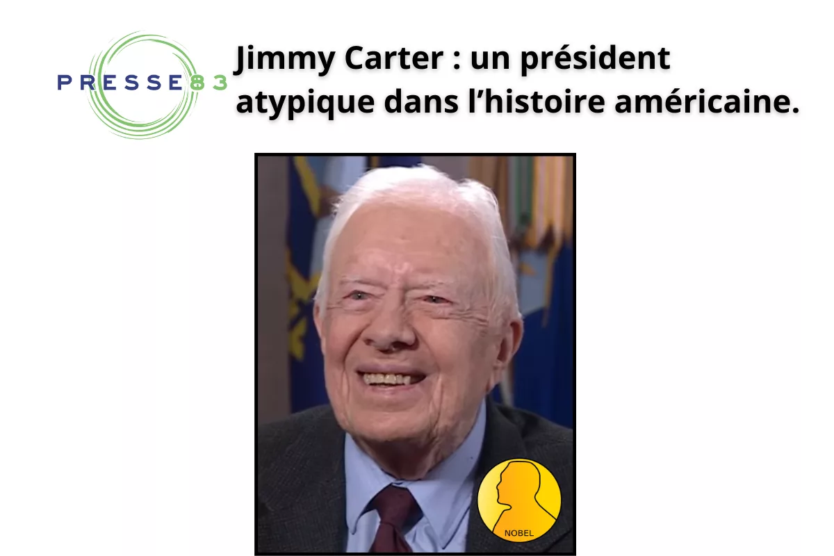 Jimmy Carter, prix Nobel de la paix, lors d’un discours