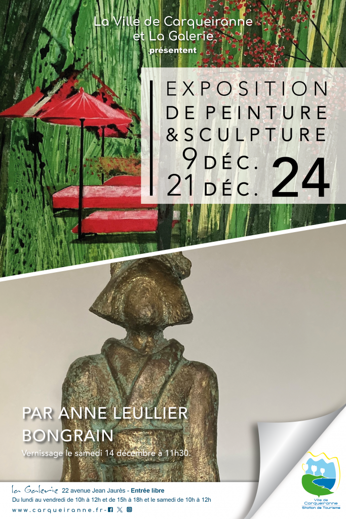 Anne Pigat expose ses œuvres à La Galerie de Carqueiranne, du 9 au 21 décembre 2024. Entrée libre.