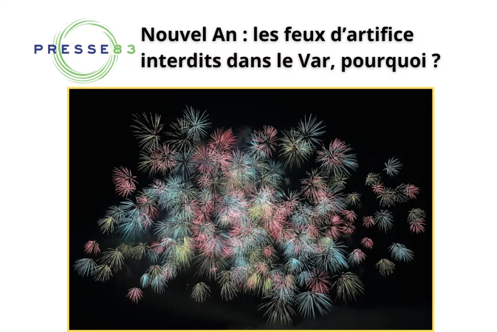 Un feu d’artifice illuminant le ciel de Hyères.