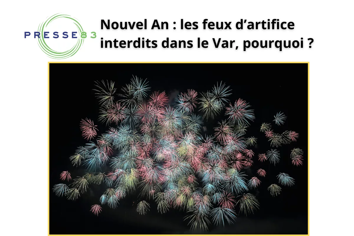 Un feu d’artifice illuminant le ciel de Hyères.
