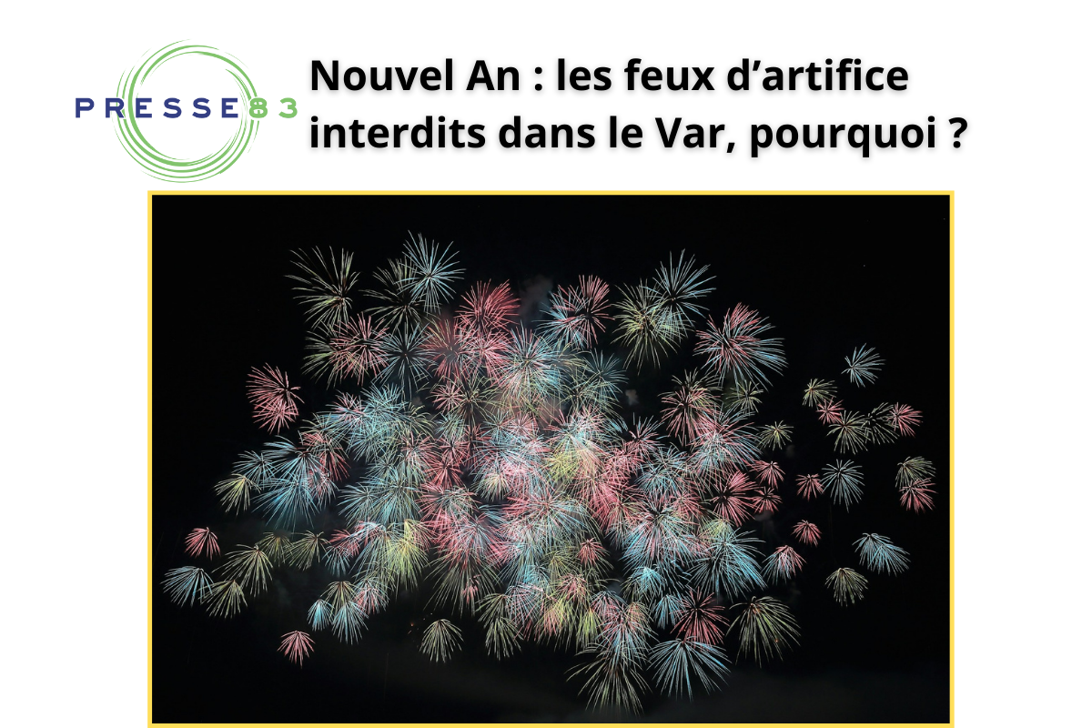 Un feu d’artifice illuminant le ciel de Hyères.