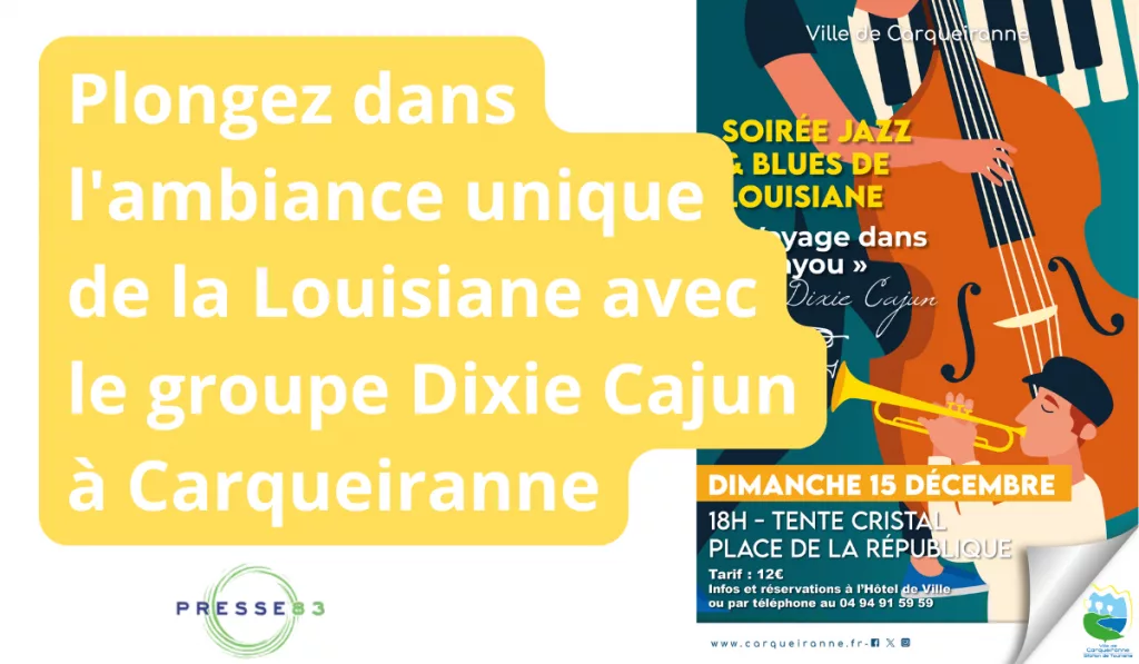 Concert de jazz et blues Louisiane à Carqueiranne
