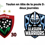 Toulon conforte sa place en tête de la poule D après deux journées.