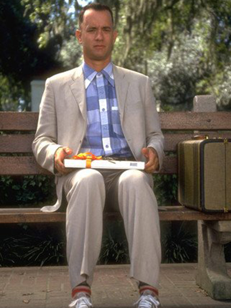 Forrest Gump et sa boîte de chocolats