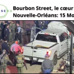 La scène de l’attaque à Bourbon Street en pleine investigation.