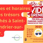 Objets vintage exposés au vide-greniers de Saint-Mandrier-sur-Mer.