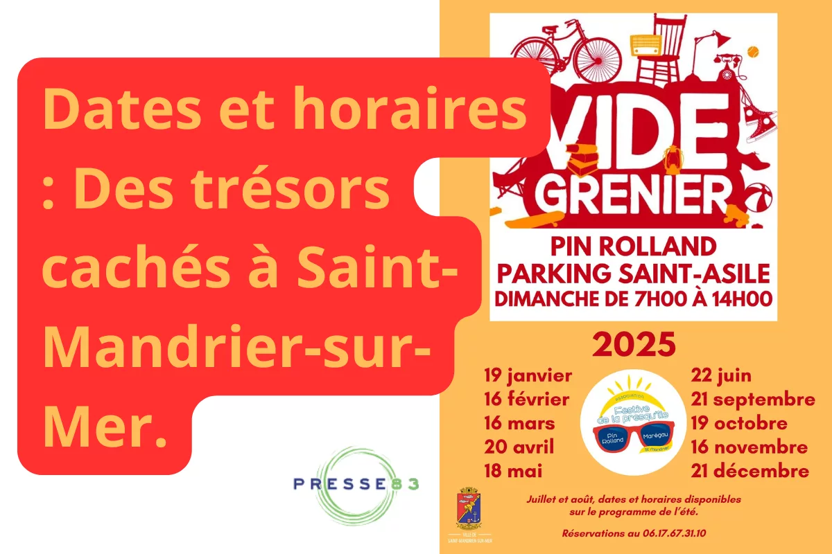 Objets vintage exposés au vide-greniers de Saint-Mandrier-sur-Mer.