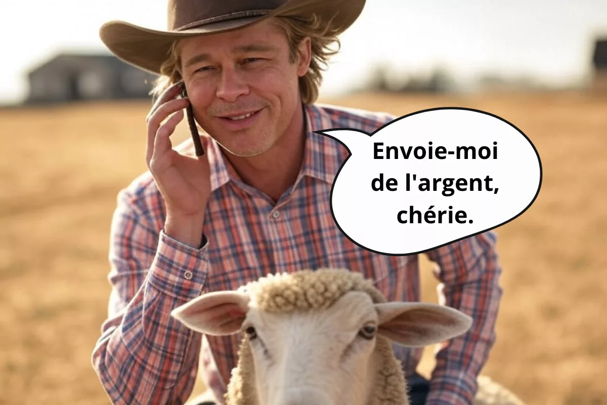 Un deepfake imitant une célébrité en image