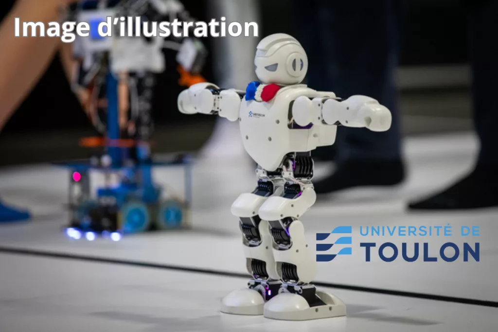 Les robots en compétition lors de la Robocup.
