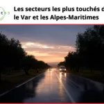 Routes détrempées et circulation difficile dans le Var sous la pluie.