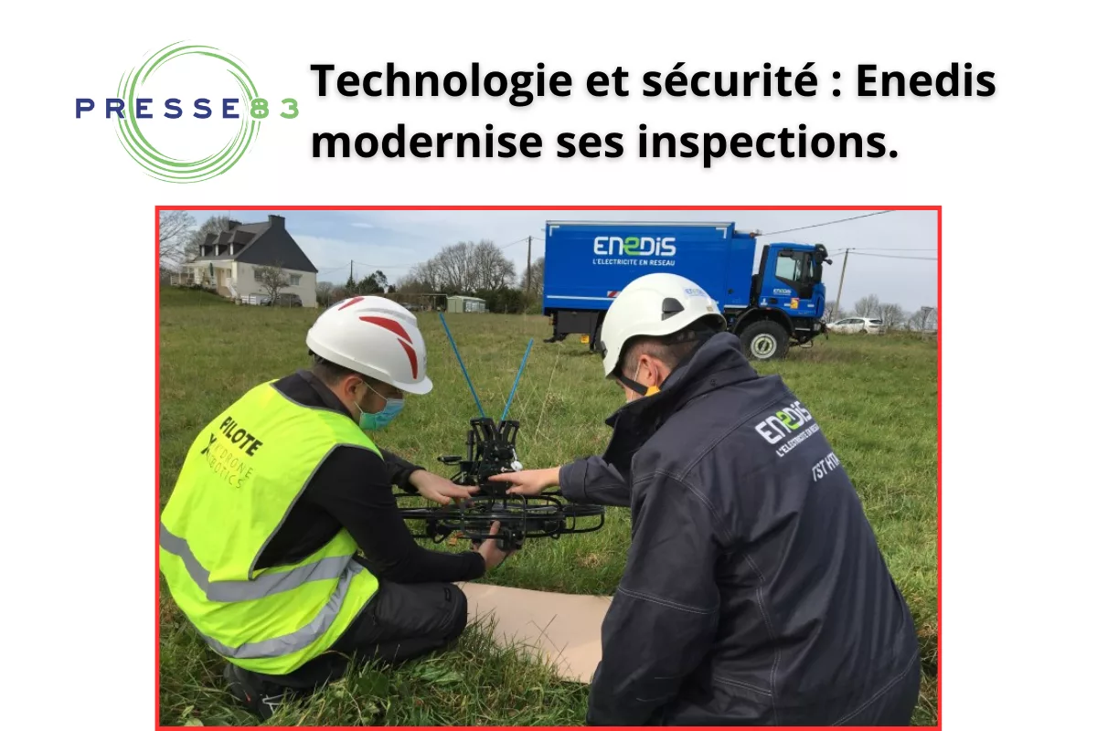 Un drone en mission de contrôle des lignes électriques au Revest.