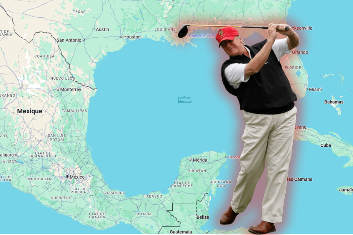 Le golfe du Mexique, renommé par décret présidentiel.