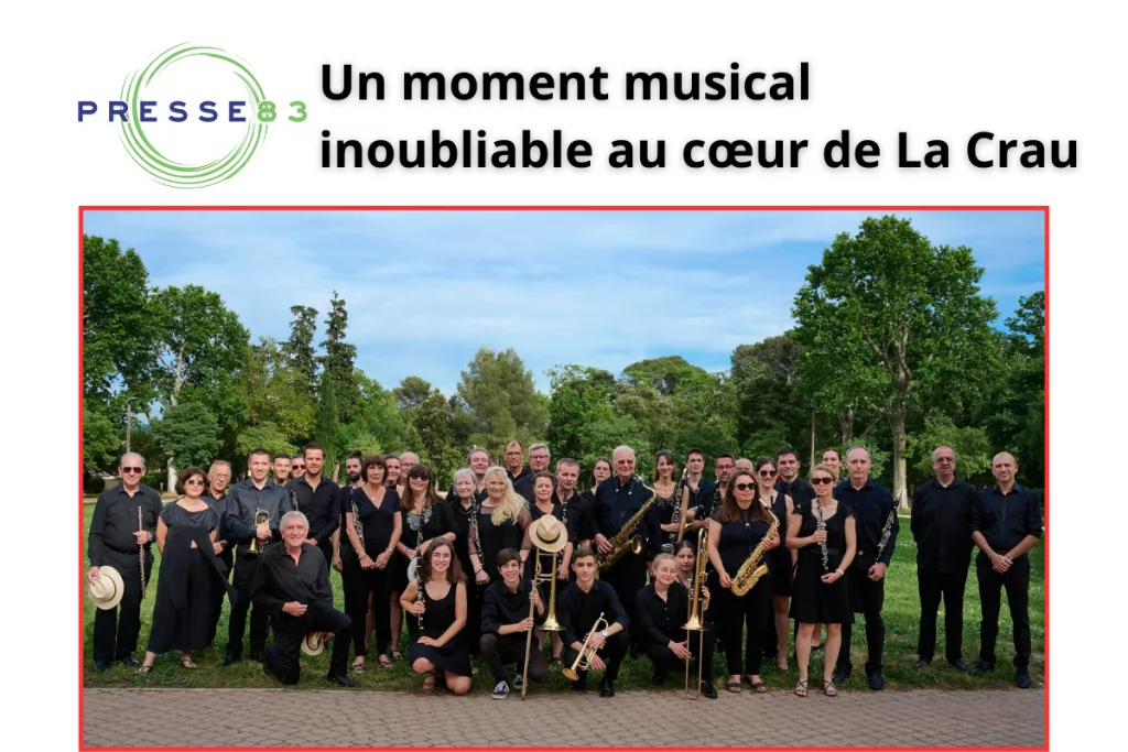 Concert gratuit du Nouvel An à La Crau avec l'Orchestre d'Harmonie Toulon Var Méditerranée. Un événement à ne pas manquer !