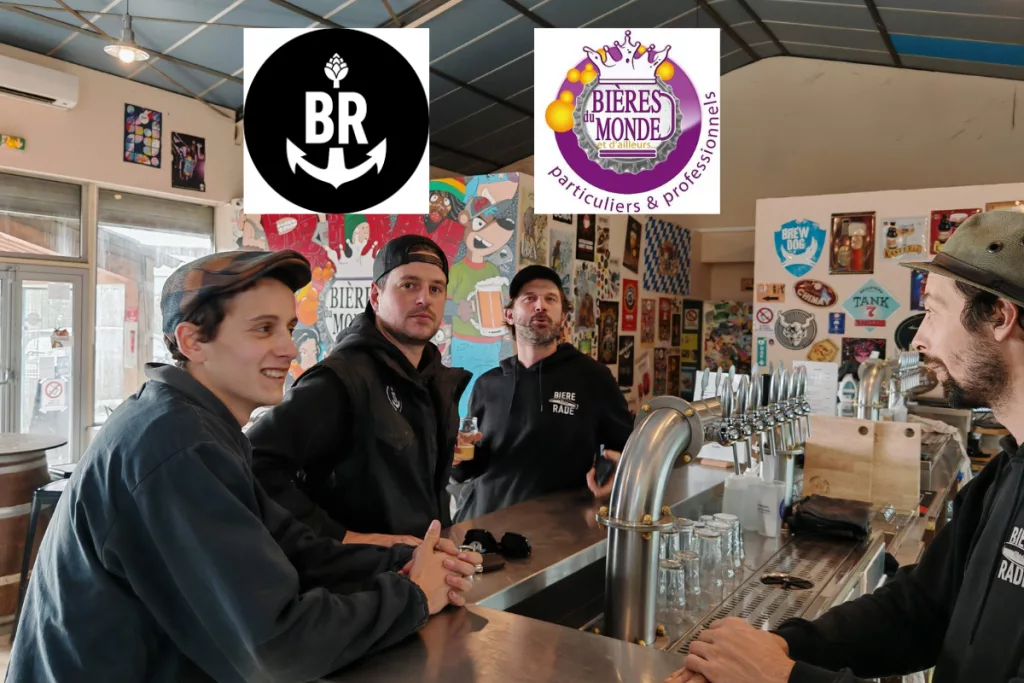Les équipes des deux brasseries échangent autour d’une dégustation.