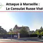 Le consulat russe de Marseille après l'attaque du 24 février 2025.