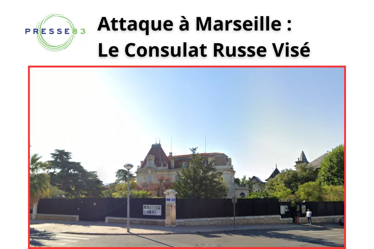 Le consulat russe de Marseille après l'attaque du 24 février 2025.