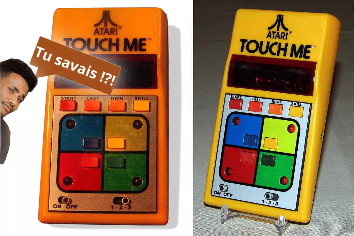 Jeu "Touch Me" d'Atari : Le célèbre jeu d'arcade "Touch Me" d'Atari.