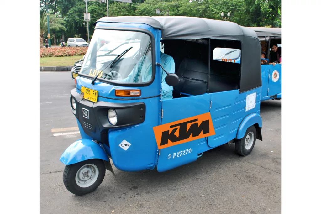 Bajaj, partenaire indien de KTM, leader mondial des tricycles.