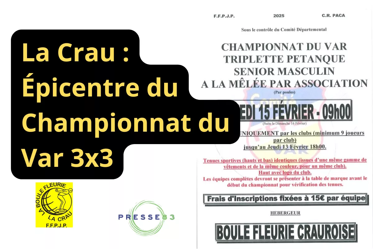 Pétanque : Suivez le Championnat du Var 3x3 masculin en direct.