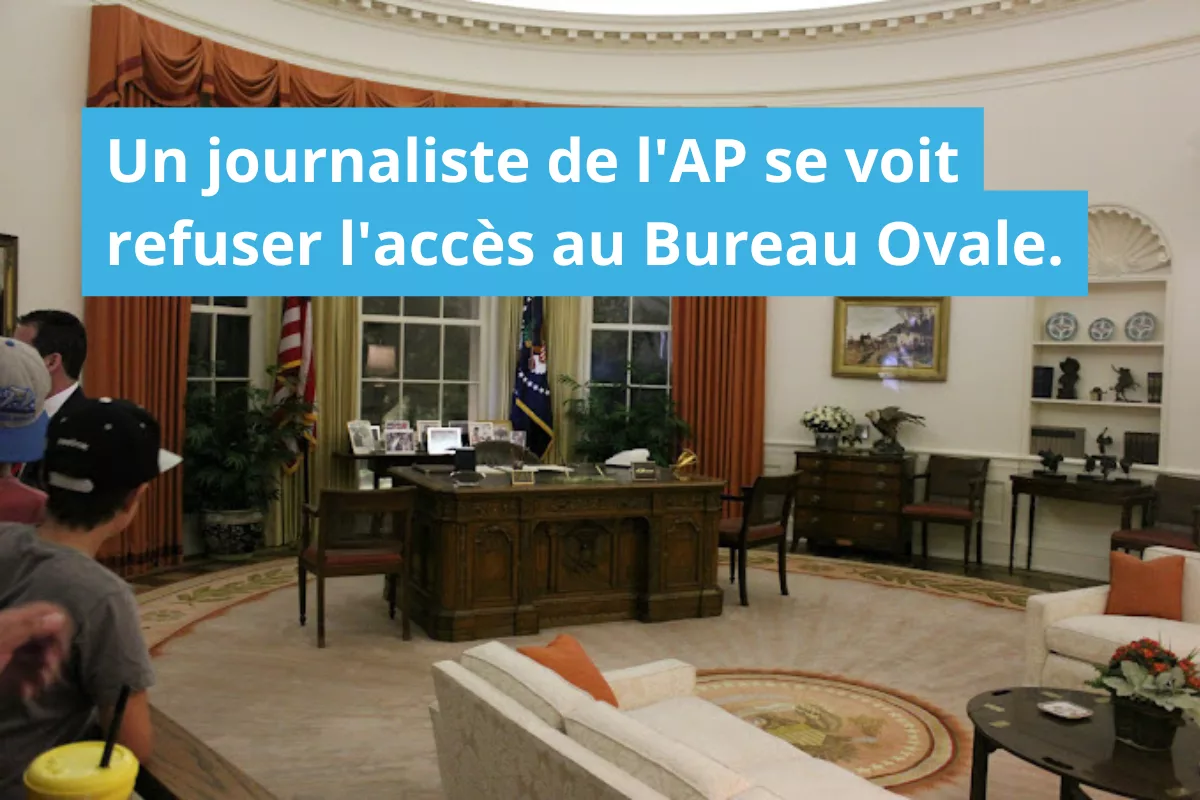 Julie Pace critique l'interdiction imposée par la Maison-Blanche.