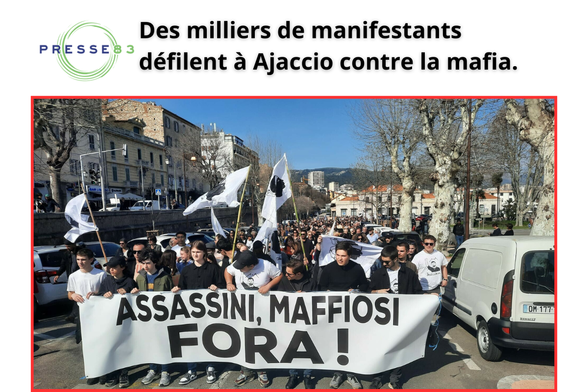 Les slogans anti-mafia résonnent dans les rues d'Ajaccio.