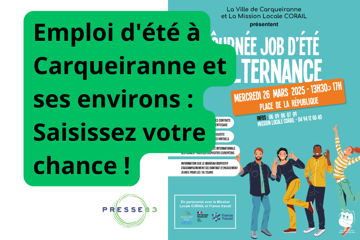 Opportunités d'emploi pour les jeunes à Carqueiranne.