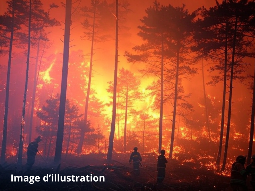Pompiers luttant contre les incendies à Uiseong