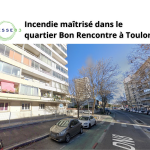 Immeuble du boulevard Général Brosset après l'incendie.