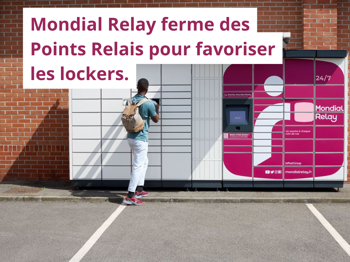 Lockers automatiques de Mondial Relay en ville.