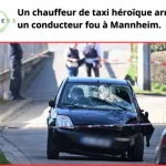 La police sécurise la zone après l'incident tragique à Mannheim.