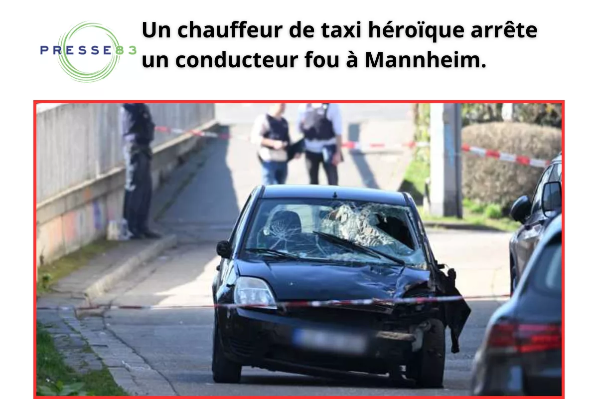 La police sécurise la zone après l'incident tragique à Mannheim.