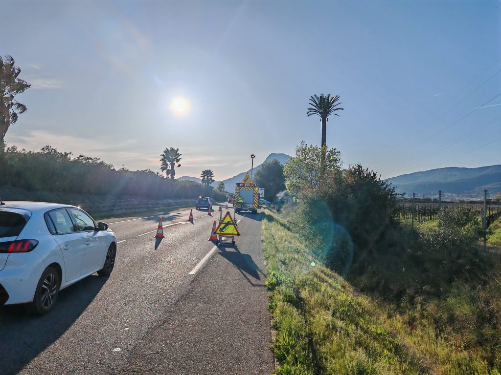 La Voie Villeneuve, théâtre d'un grave accident de moto.