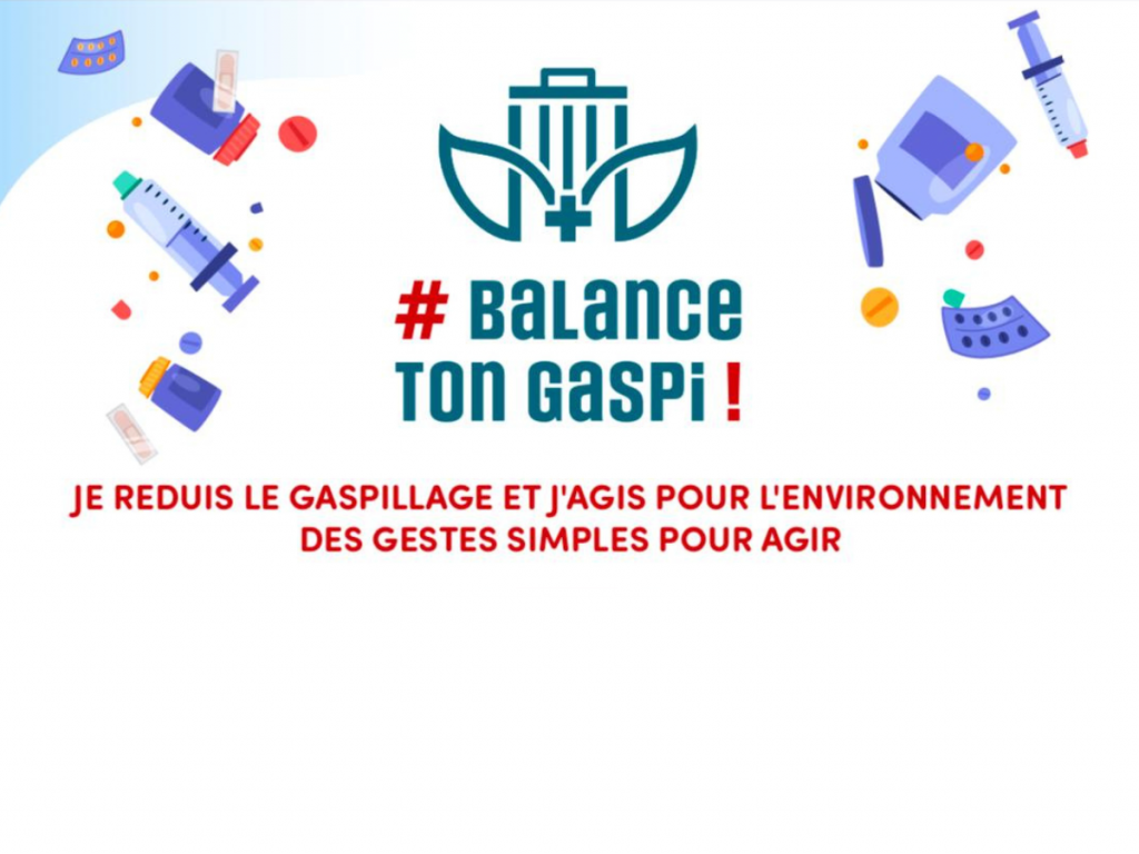 Matériel médical récupéré pour sensibiliser au gaspillage.